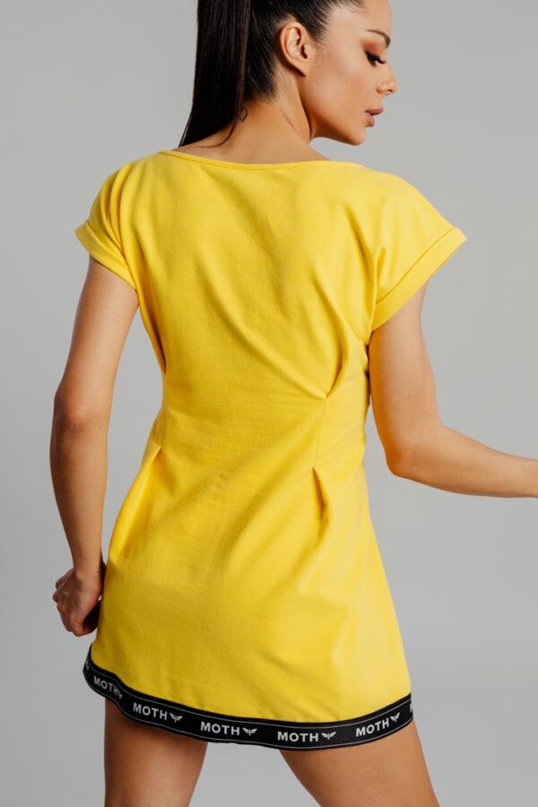 Žuta haljina sa dva rajsferšlusa leđa